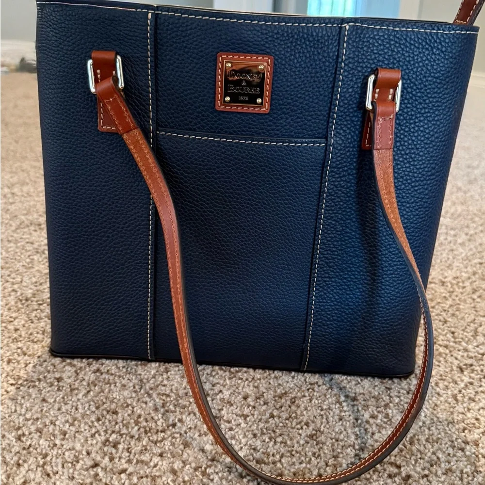 Dooney & Bourke Midnight Blue Small Lexington Tote - Picture 1 of 9
